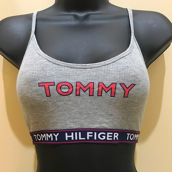 Tommy Hilfiger Tops - 🆕TOMMY HILFIGER VERY CUTE GRAY:BLU:RED CROP TOP❤️